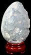 Crystal Filled Celestine (Celestite) Egg - Madagascar #41678-2